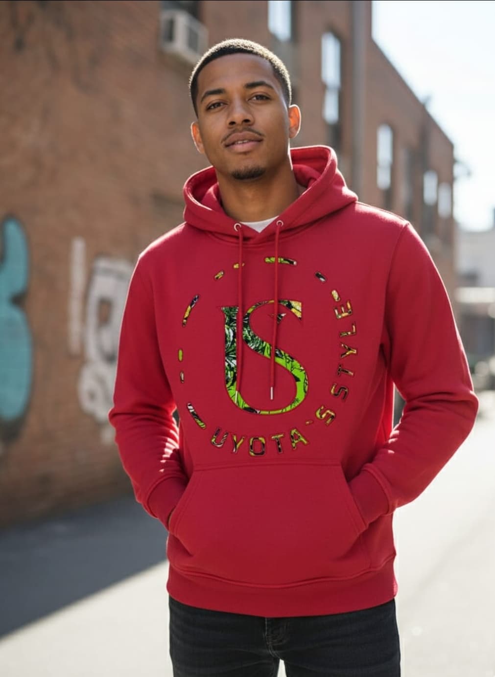 Ankara Trimmed Heritage Hoodie